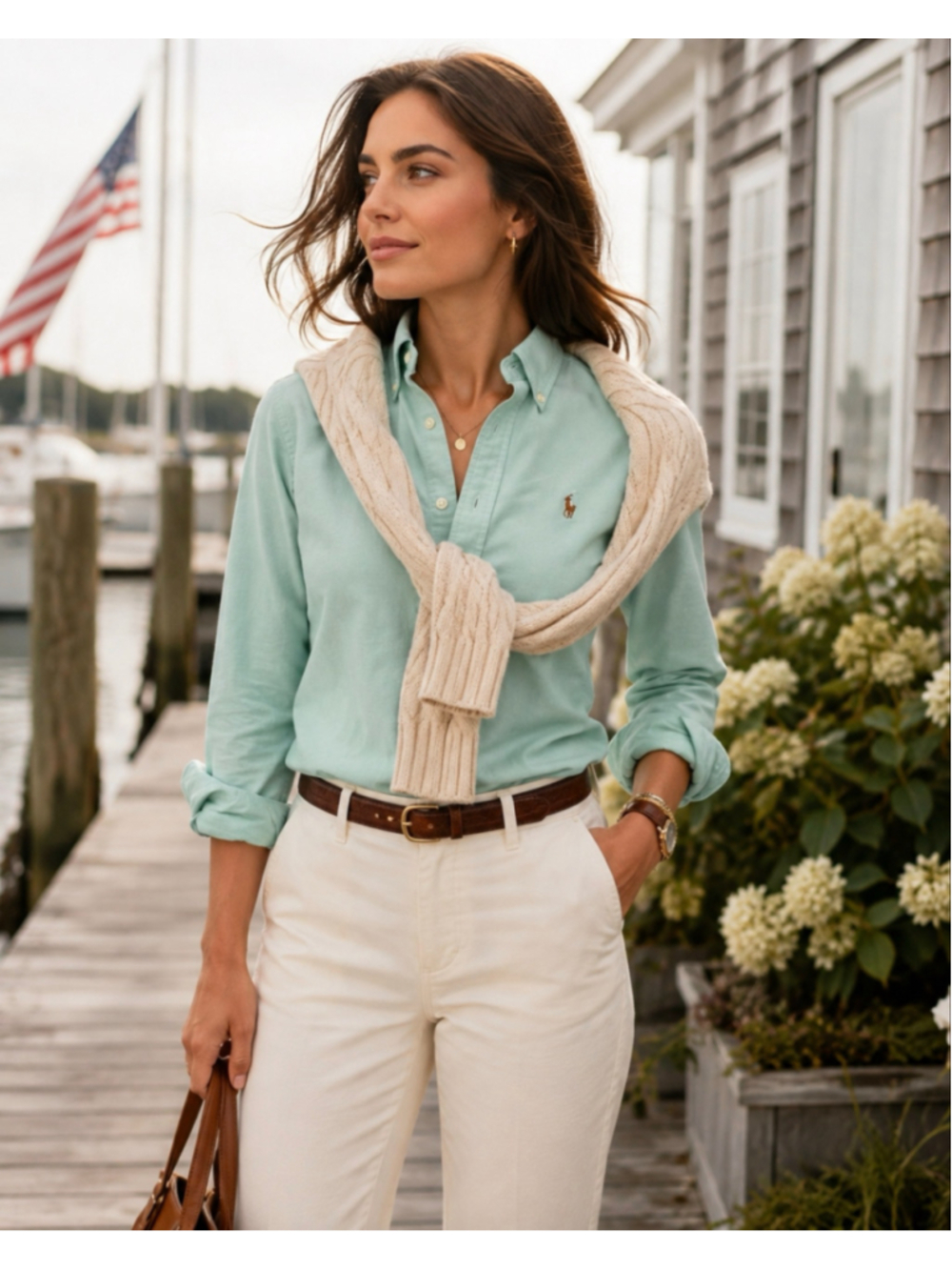 Vintage Ralph Lauren Slim Fit Oxford Shirt Women’s 2 Seafoam Green Hong Kong
